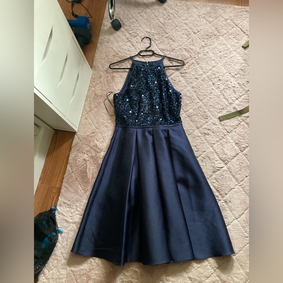 Blue Sequin Formal Dress - Picture 1 of 5